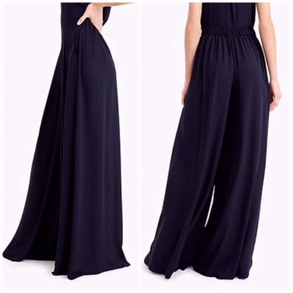 J. Crew Collection pull on Black Wide Leg Pants size 16 NWT